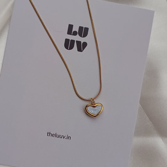 Pearly Heart Necklace