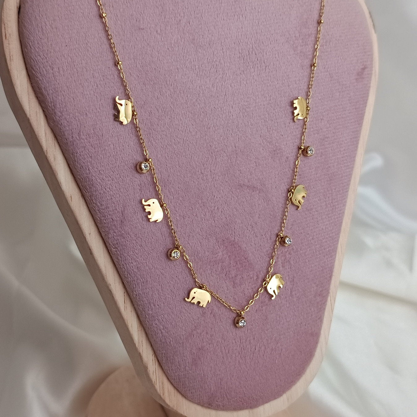 Elephant charm necklace